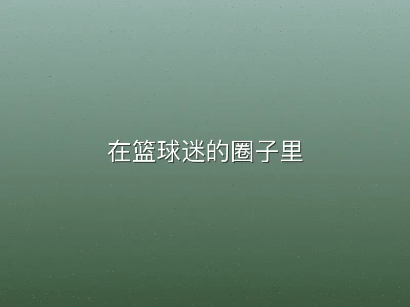 在篮球迷的圈子里